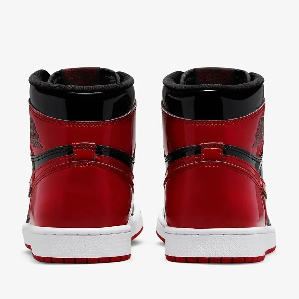 Nike Air Jordan 1 Retro High Patent Leather Bred Black Red Size 14 555088-063